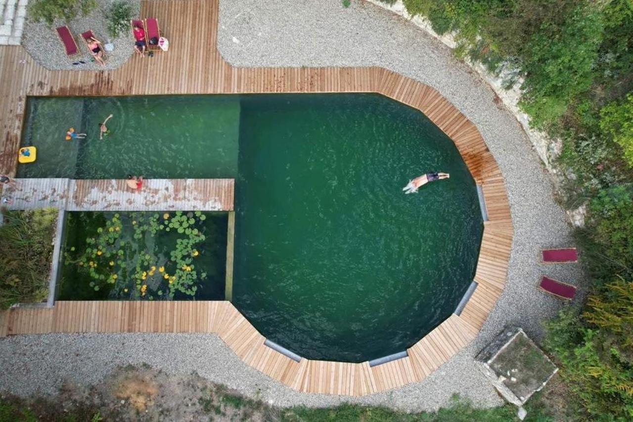 Grand Gite Les Cabanes De Fallot Pour 19 Personnes - Piscine Naturelle L'isle-Bouzon Экстерьер фото